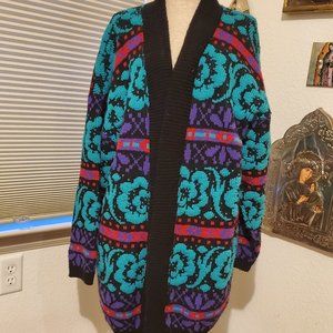 Vintage, psychedelic, flower power sweater